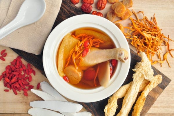 Min Jiang - Double Boiled Kampong Chicken with Conpoy Cordyceps Militaris and Bamboo Pith