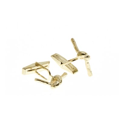Carrie K. Forget me knot cufflinks-yellow gold_$208