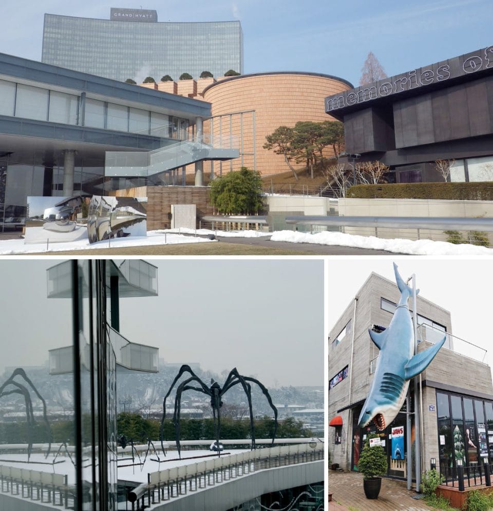Clockwise from top: Leeum, Samsung Museum of Art, Heyri Art Valley, Leeum, Samsung Museum of Art