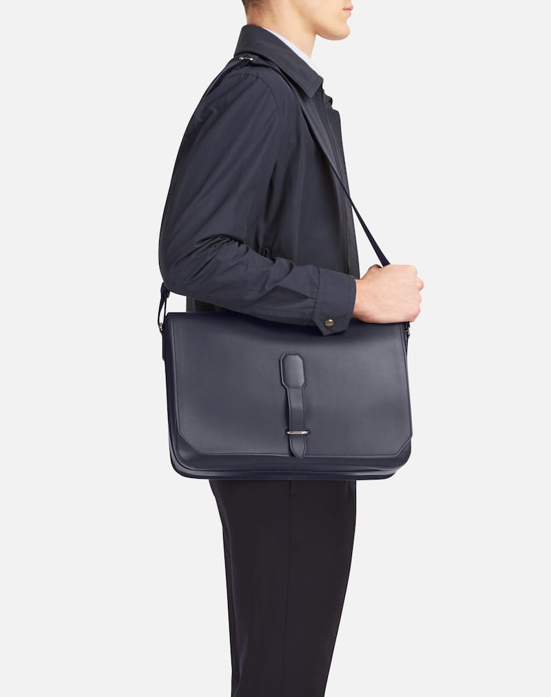Hampstead Messenger Bag in Navy from Dunhill's Spring/Summer 2017 collection. Image courtesy of Dunhill's Website