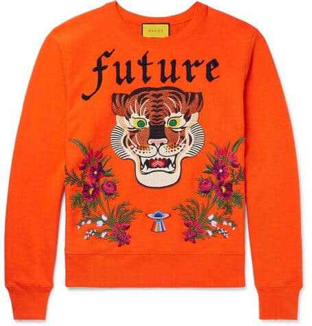 Gucci X Mr Porter Embroidered Sweatshirt