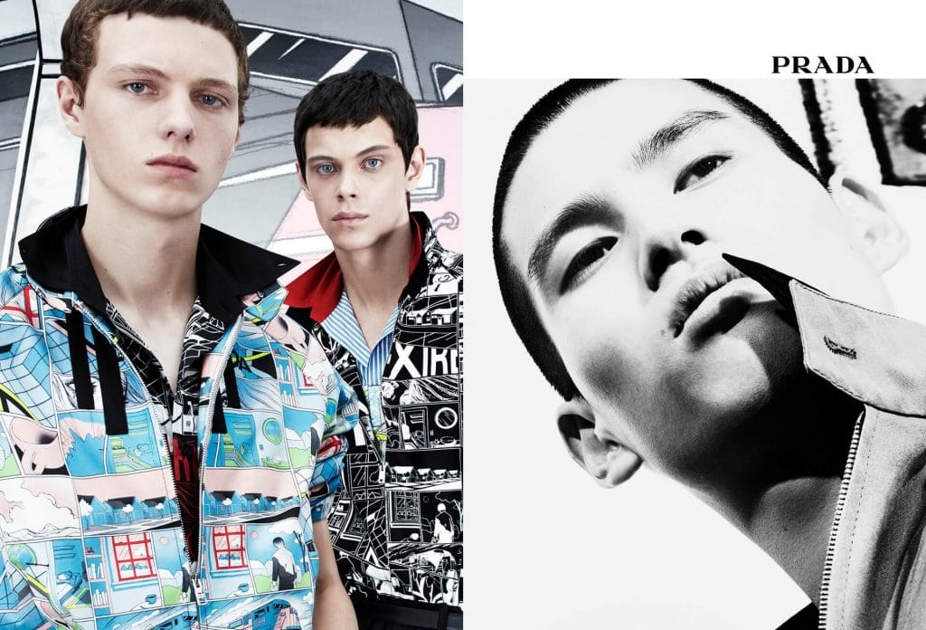 Prada Presents Real Life Comix for Their Menswear SS18 Advertising Campaign Prada Presents Real Life Comix for Their Menswear SS18 Advertising Campaign