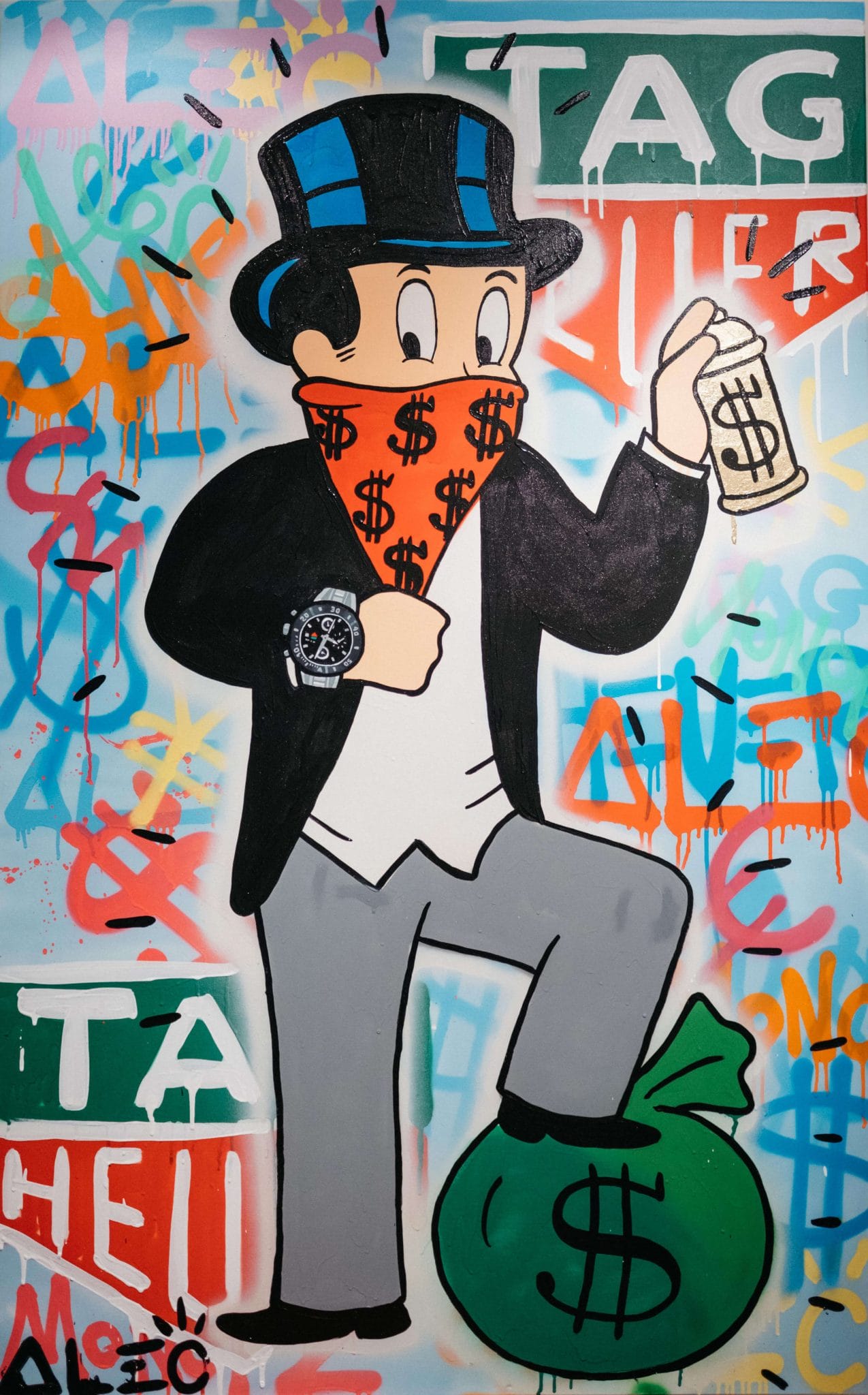 Rolex X Scrooge Mcduck NY CANVAS Alec Monopoly Inspired 