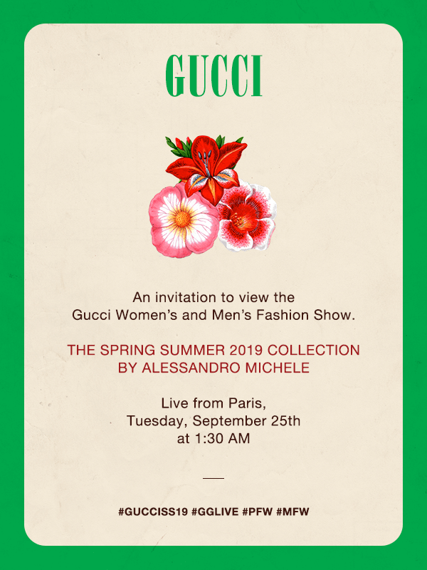 LIVE: Gucci Spring/Summer’19 Collection by Alessandro Michele LIVE: Gucci Spring/Summer’19 Collection by Alessandro Michele
