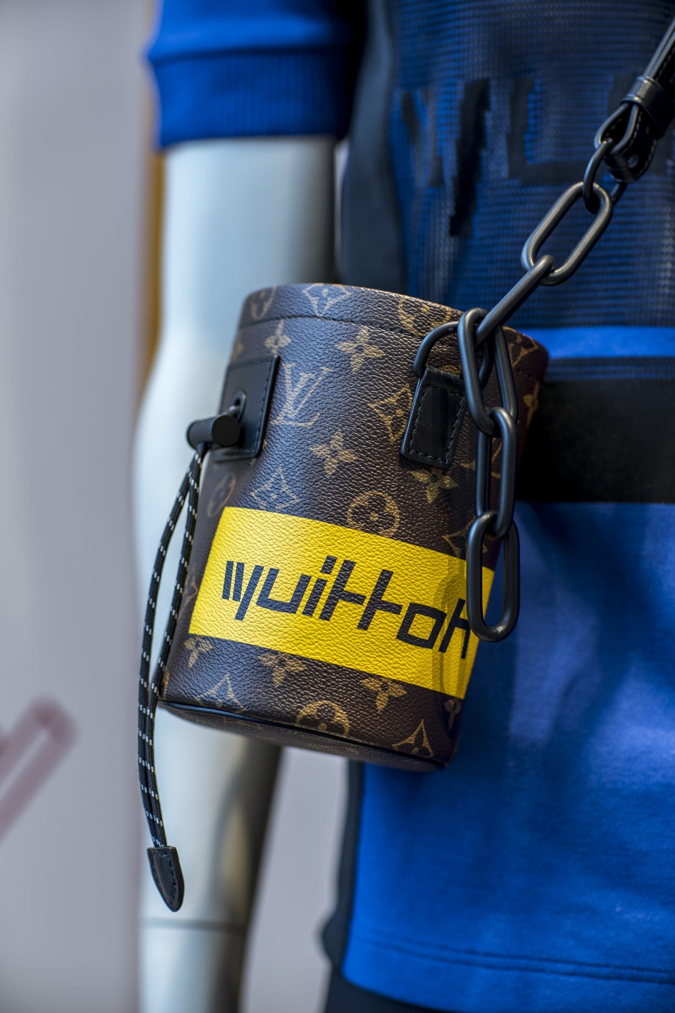 Pre-owned Louis Vuitton Outdoor Bumbag Monogram Denim Ocre