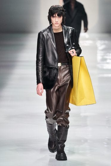 menswear leather trend