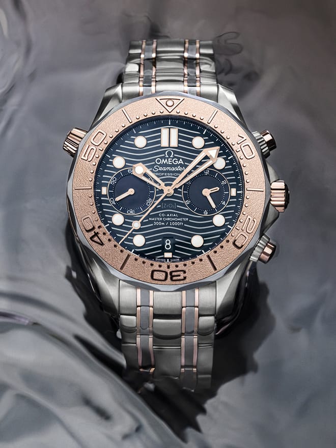 Omega Seamaster Diver 300m Chronograph Gold Titanium Tantalum latest watch releases
