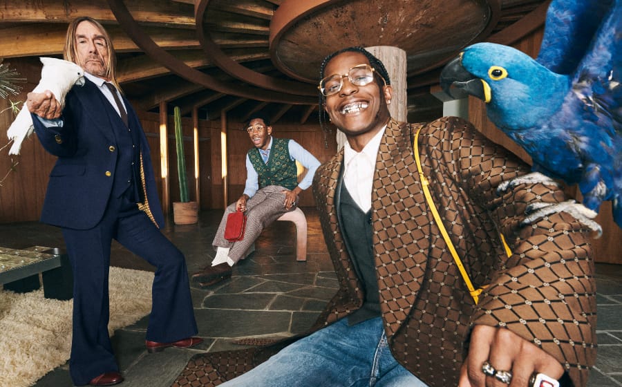 A$AP Rocky, Iggy Pop and Tyler the Creator go Ham in The Gucci Tailoring Campaign A$AP Rocky, Iggy Pop and Tyler the Creator go Ham in The Gucci Tailoring Campaign