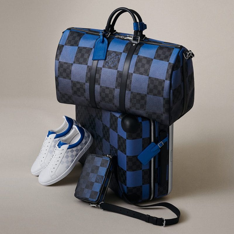 Louis Vuitton, Bags, Louis Vuitton Slender Wallet Limited Edition Damier  Graphite Pixel Black Blue