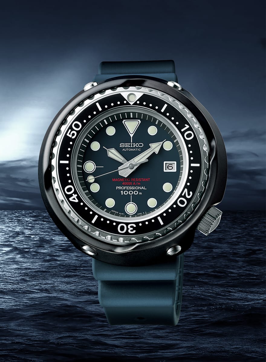 Winner of The Men's Folio Blue Ribbon Watch Awards: The Seiko 1975  Professional Diver's 600m Re-Creation SLA041 - Men's Folio
