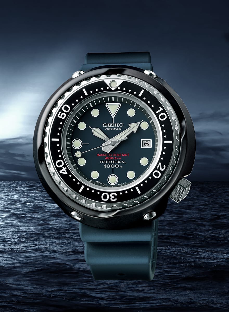 Winner of the Men’s Folio Blue Ribbon Watch Awards: the Seiko 1975 Professional Diver’s 600m Re-Creation SLA041