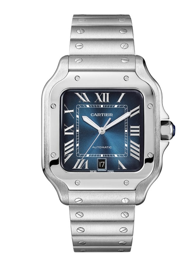 Cartier Santos de Cartier newest stainless steel watches