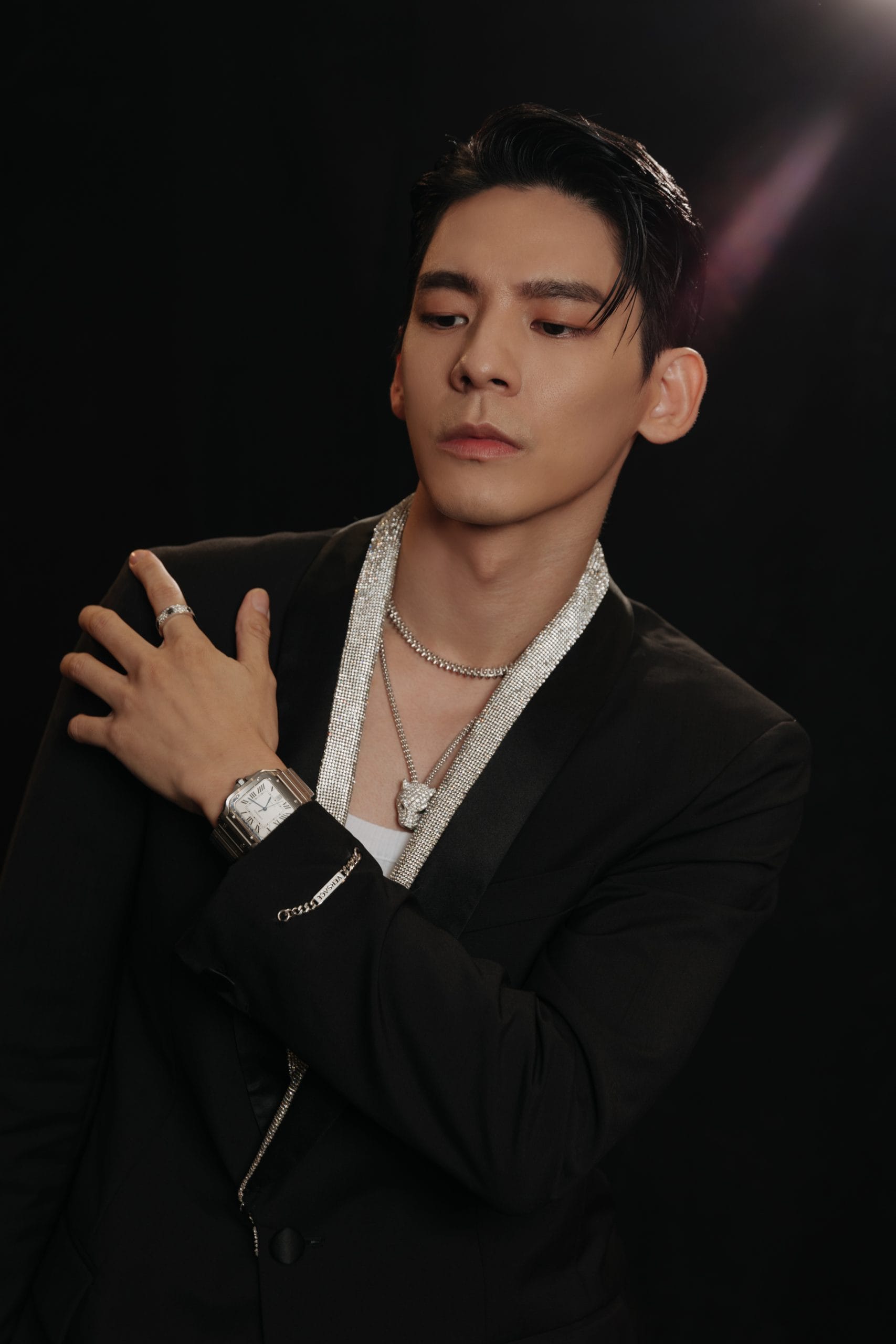 ManCrushMonday Austin Lin Suits Up With the Santos de Cartier