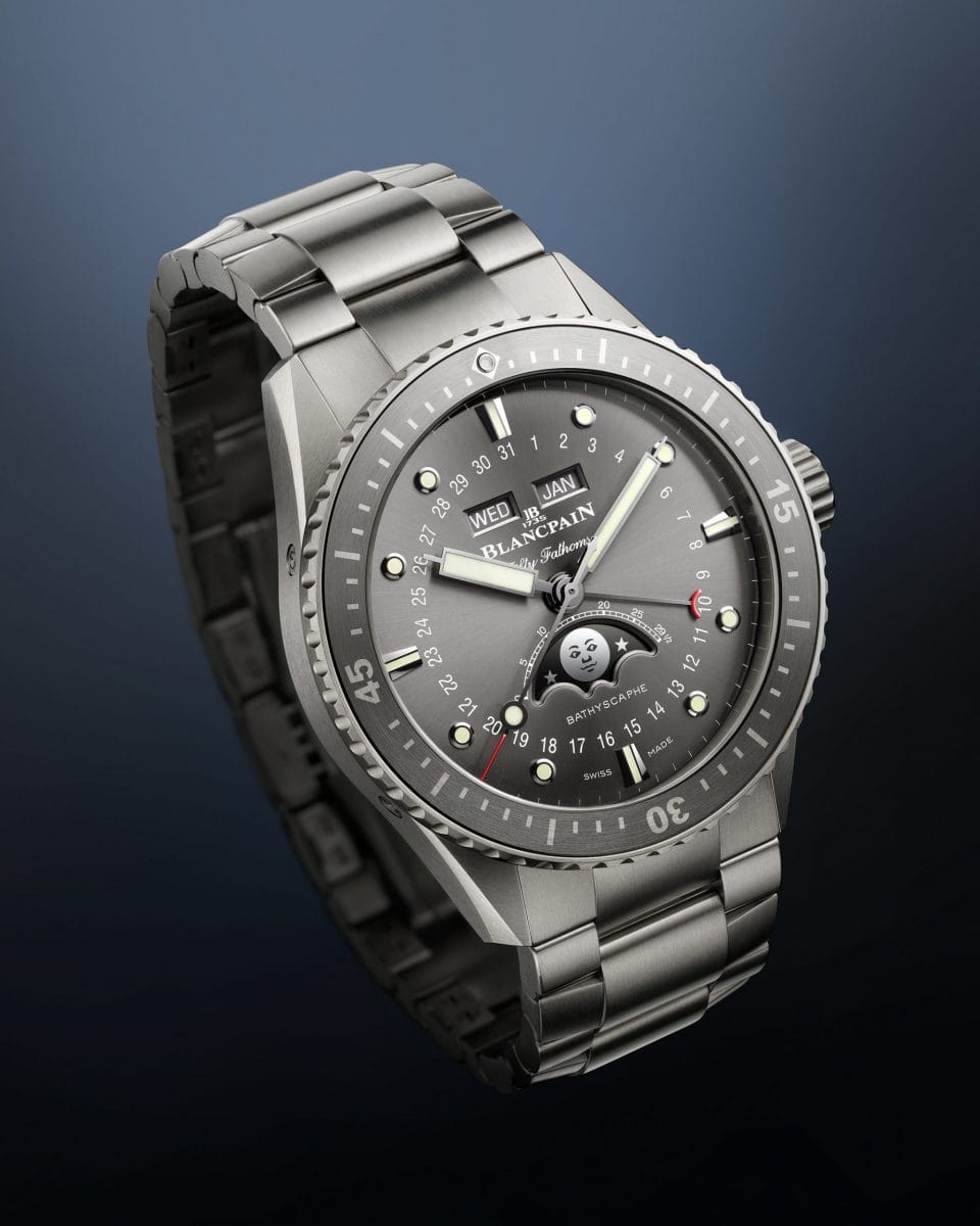 The Blancpain Fifty Fathoms Bathyscaphe Quantième Complet Personifies Everyday Utility