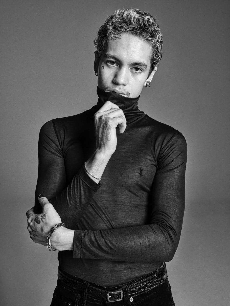 The Calculated Cool of Romeo Beckham For the Saint Laurent Fall 2022 Campaign Dominic Fike