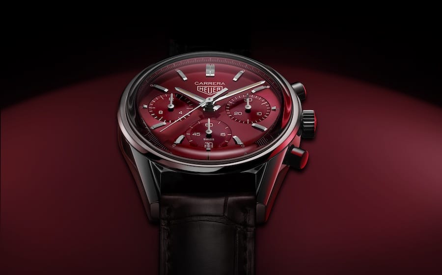 The New TAG Heuer Carrera's Dial Is Crimson Red