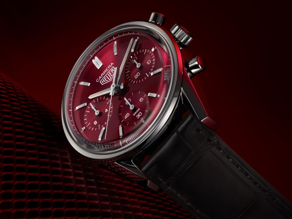 The New TAG Heuer Carrera's Dial Is Crimson Red