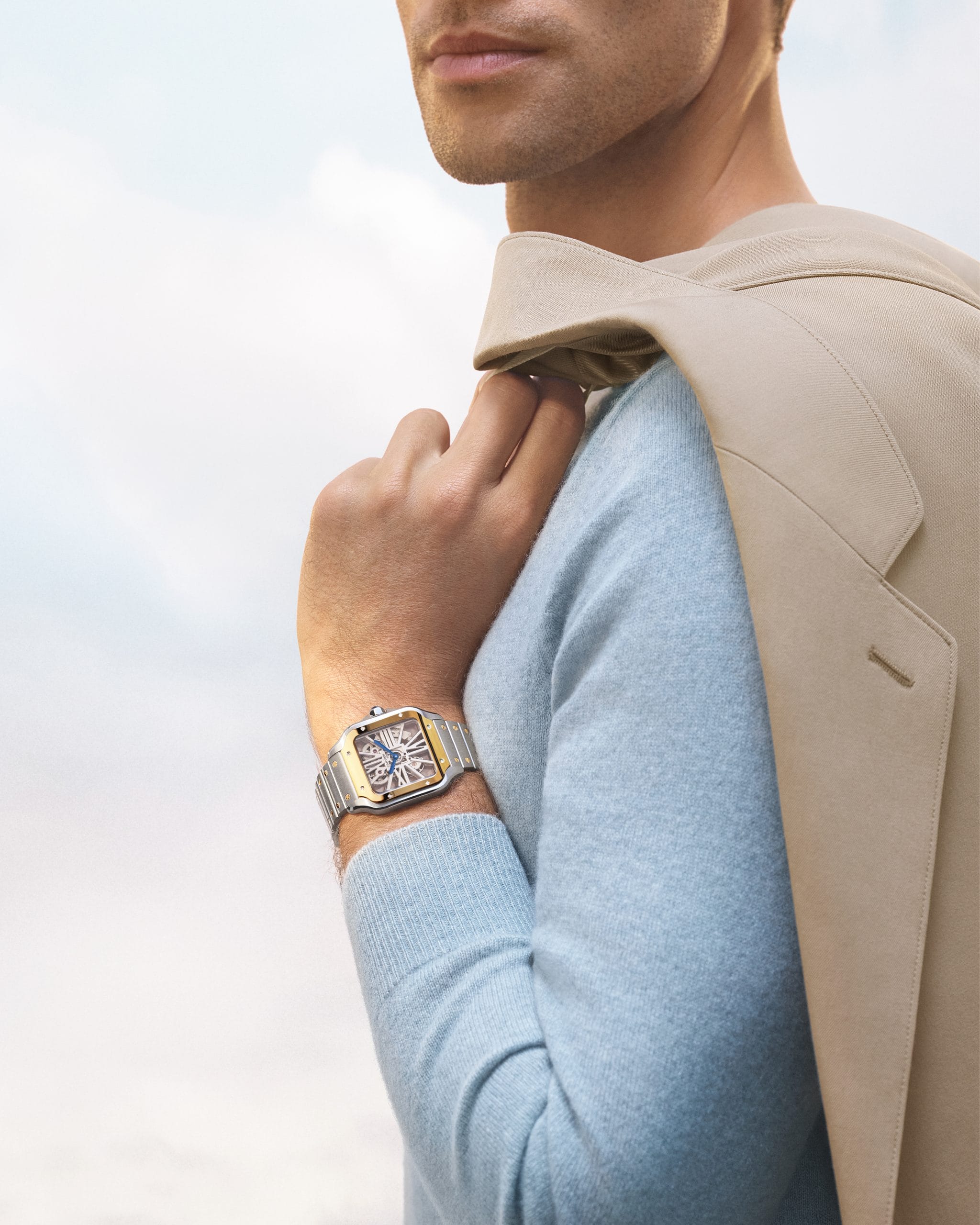 Behind the Blue Of the Cartier Santos de Cartier Watch