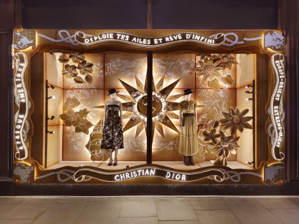 The Fabulous World Of Dior Veils Harrods In A Suit Of Gold For Christmas