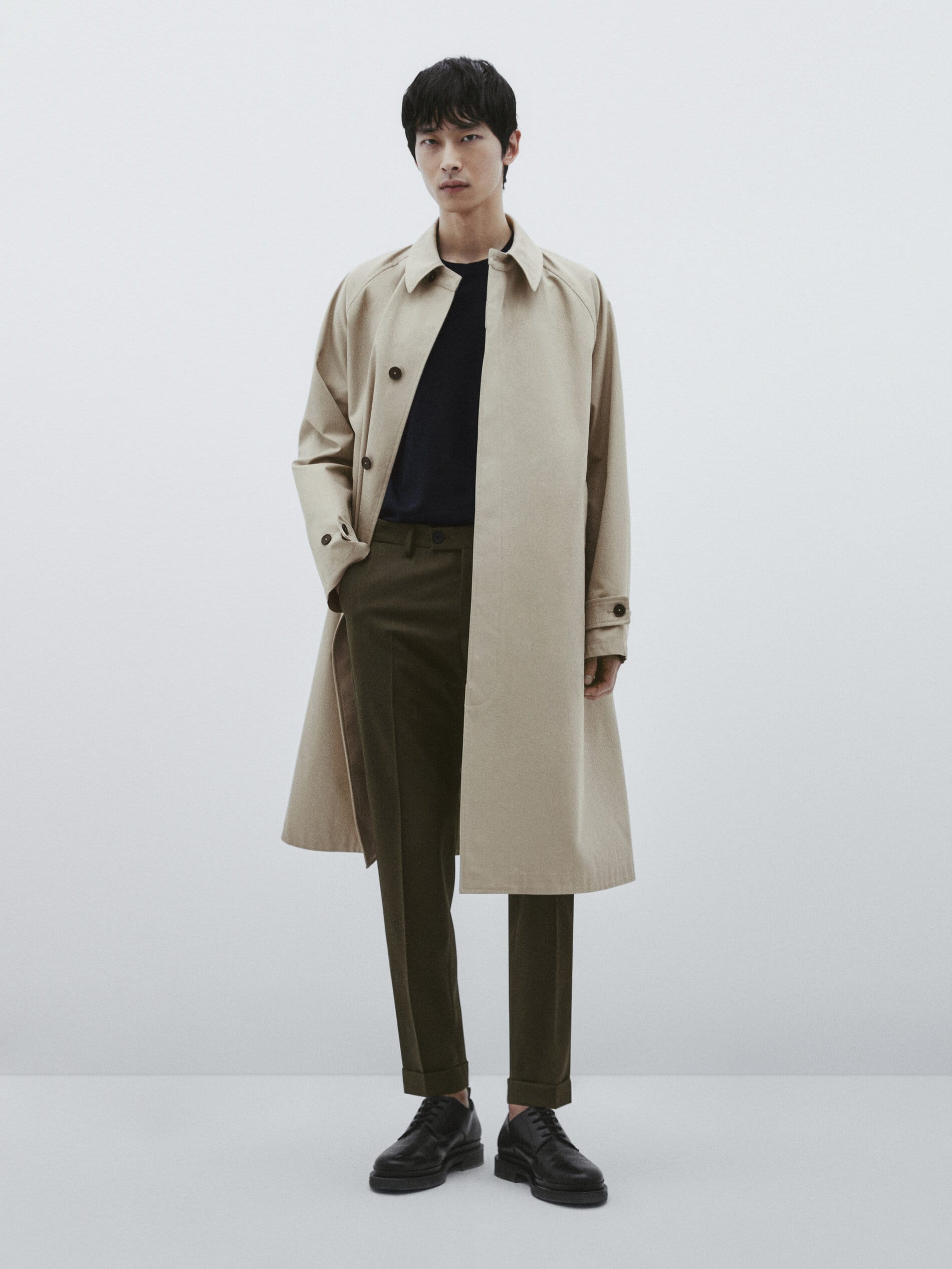 ★MASSIMO DUTTI★ リネン ルーズフィット キモノ ブラウン リネン Massimo Dutti(マッシモドゥッティ) アウター(レディース