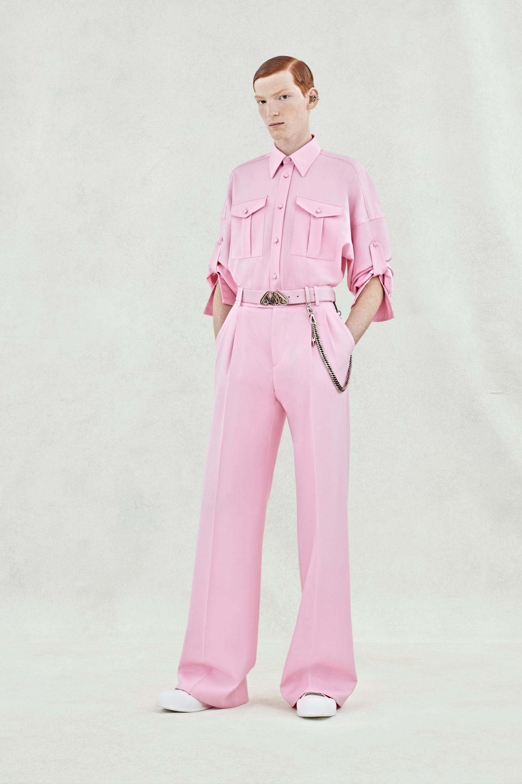 Alexander McQueen スリムパンツ ピンク SS24 Spring Summer 2024